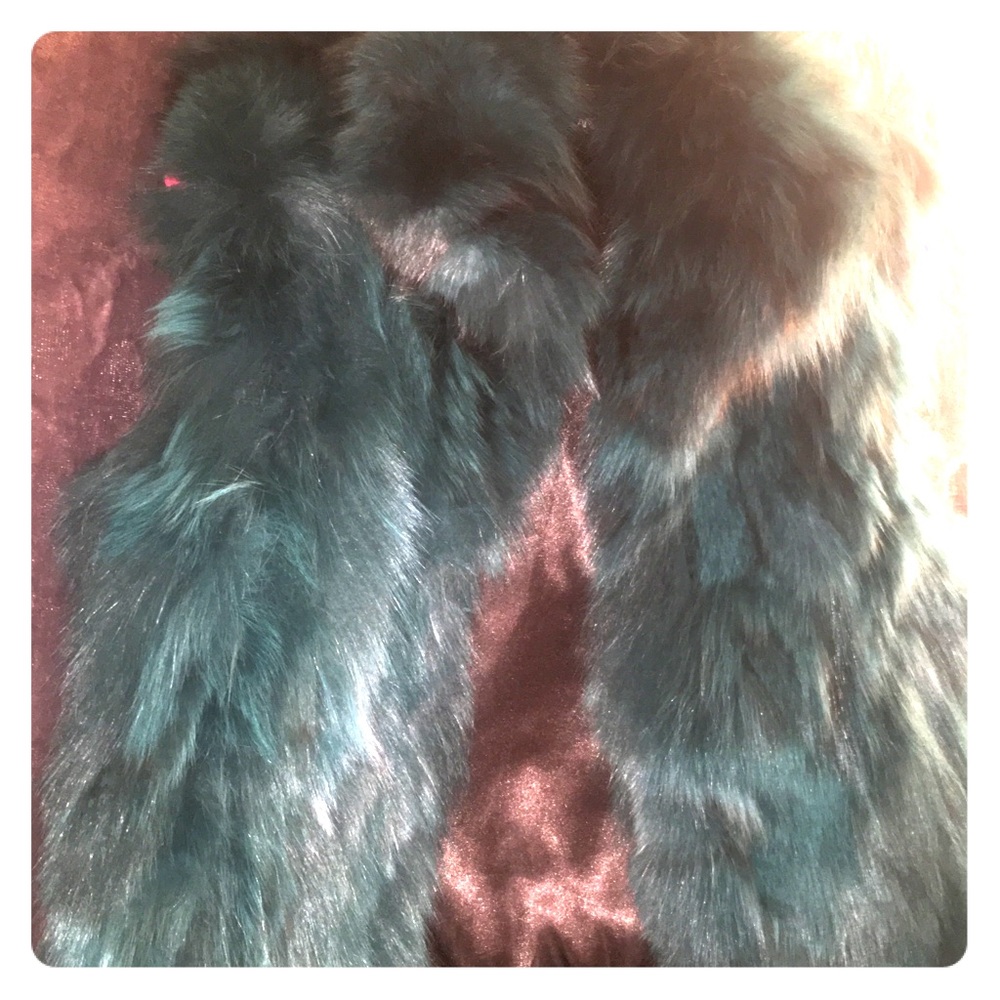 Adrienne Landau 100% Real Rabbit Fur Vest